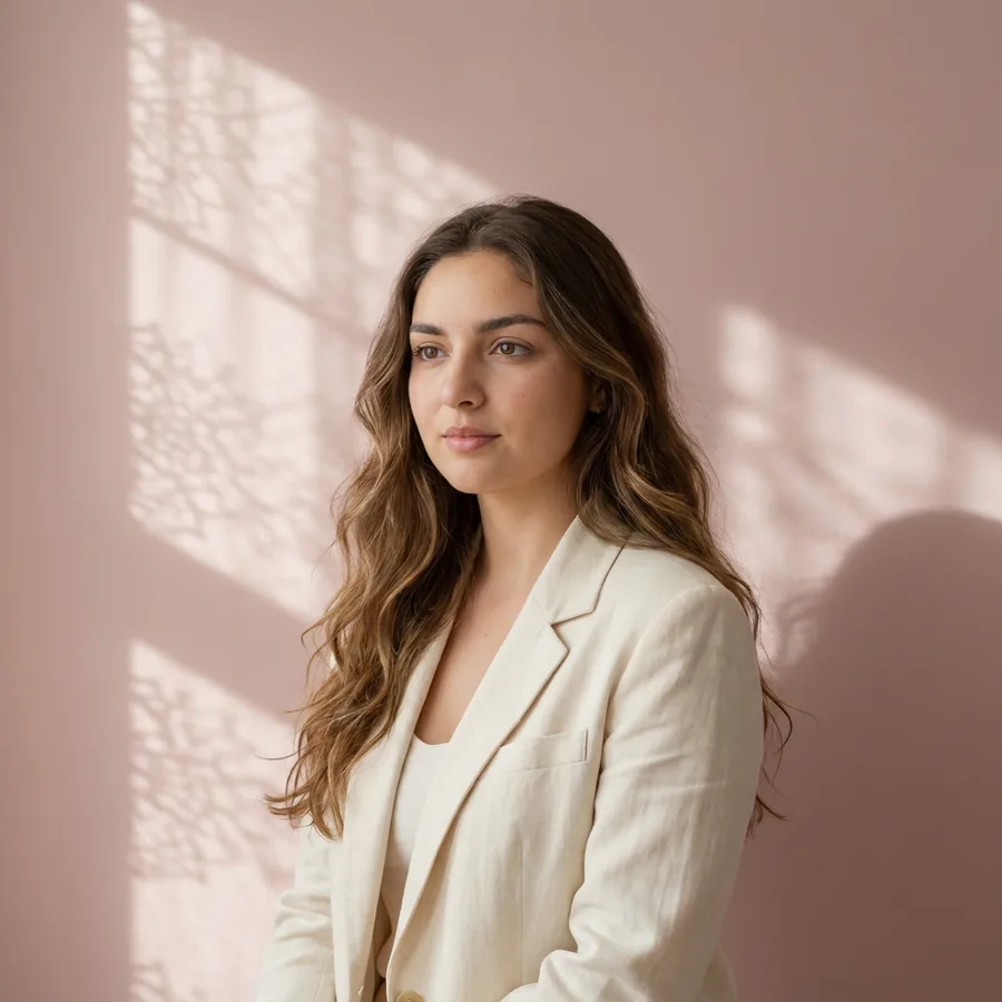 Retrato de Camilla Sodré em luz natural